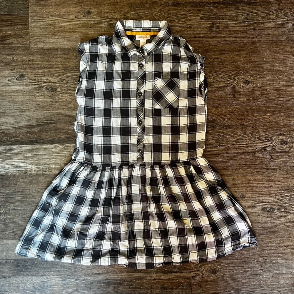Cat & Jack Black and White Plaid Dress